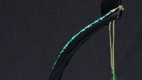 Chrysocolla  Green Oval Smooth Natural Beads Necklace 24 Inches Strands