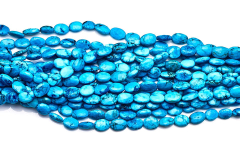 Turquoise Blue Oval Faceted Natural Beads