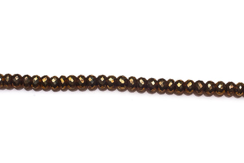 Pyrite Gold Round Faceted Natural Beads