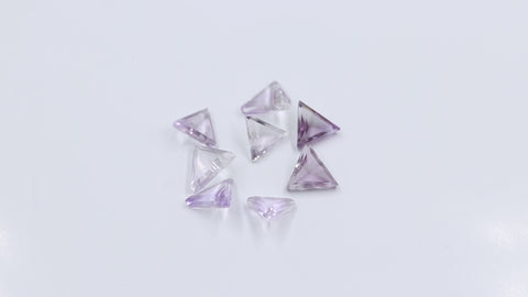 Ametrine Purple Triangle Carving Natural 10 MM Stone