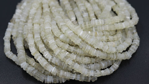 Moonstone White Square Chips Smooth Natural Beads 16 Inches Strands