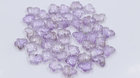 Amethyst Purple Butterfly Carving Natural 9MM Beads