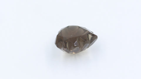 Smoky Quartz Brown Leaf Carving Natural 10 MM Stone