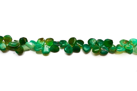 Chrysoprase Green Heart Smooth Natural Beads