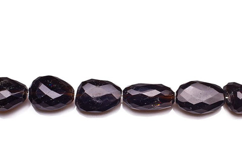 Smoky Quartz Black Nugget Faceted Natural Beads