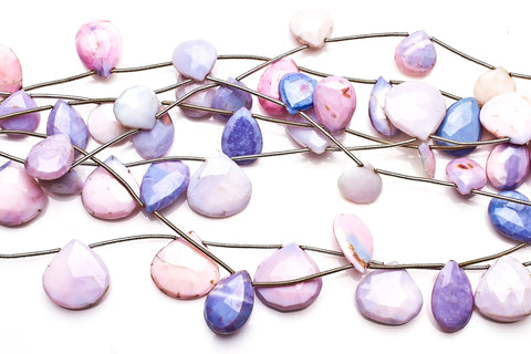 Opal Shaded Purple Heart Faceted Natural Beads