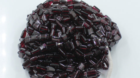 Garnet Red Rectangle Smooth Natural Beads 16 Inches Strands