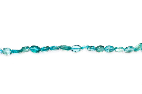 Apatite Blue Oval Smooth Natural Beads