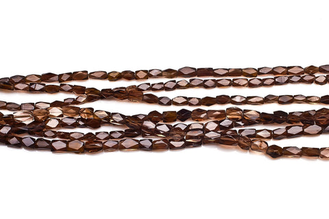 Smoky Quartz Brown Oval Faceted Natural Beads