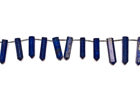 Lapis Lazuli Blue Pencil Faceted Natural Beads