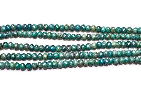 Chrysocolla Light Green Rondelle Faceted Mystic Coating Beads