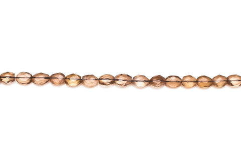 Smoky Quartz Brown Oval Faceted Natural Beads