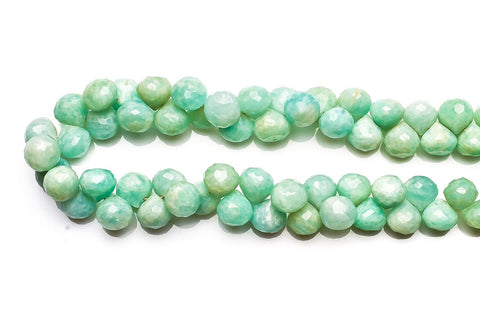 Amazonite Blue Onion Shape Beads 6 x10 mm Faceted Natural 8 Inches Strands