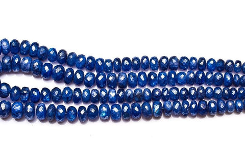 Kynite Blue Rondelle Faceted Natural Beads