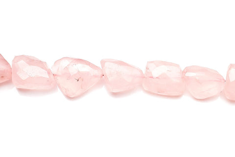 Rose Quartz Pink Nugget Faceted Natural Beads