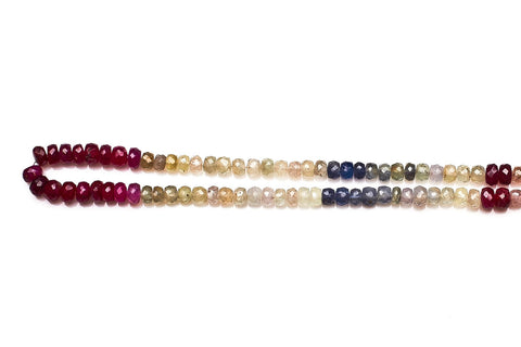 Sapphire Multi Rondelle Faceted Natural Beads