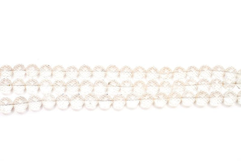 Crystal Quartz Clear Round Faceted Natural Beads