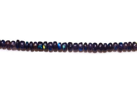 Labradorite Blue Rondelle Smooth Heat Treated Beads