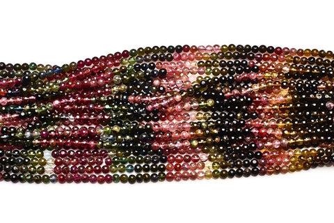 Tourmaline Multi Rondelle Smooth Natural Beads