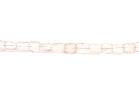 Rose Quartz Pink Rectangle Faceted Natural Beads