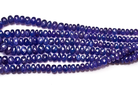 Tanzanite Blue Rondelle Faceted Natural Beads