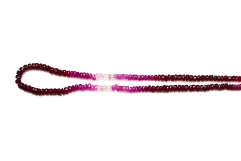 Ruby Red Rondelle Faceted Natural Beads