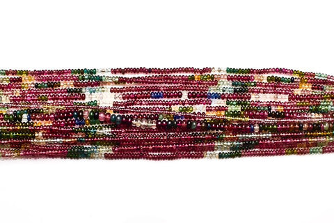 Tourmaline Multi Rondelle Smooth Natural Beads