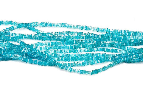 Apatite Blue Square Chips Smooth Natural Beads