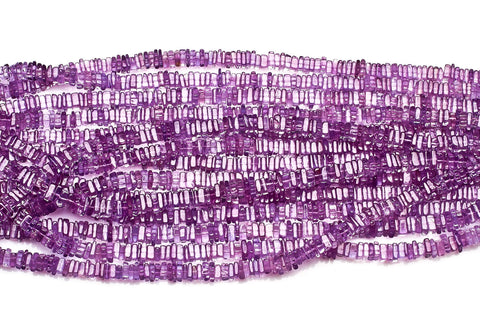 Amethyst Purple Square Chips Smooth Natural Beads