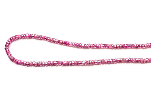 Pink Sapphire Pink Rondelle Faceted Natural Beads