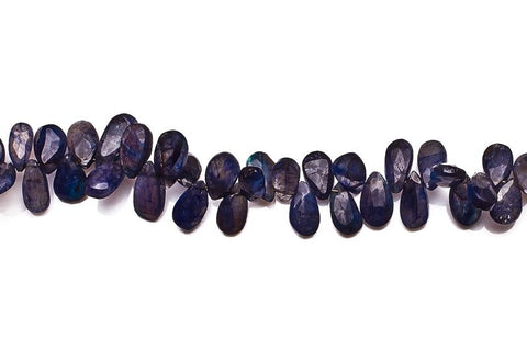 Labradorite Blue Pear Faceted Heat Treated Beads